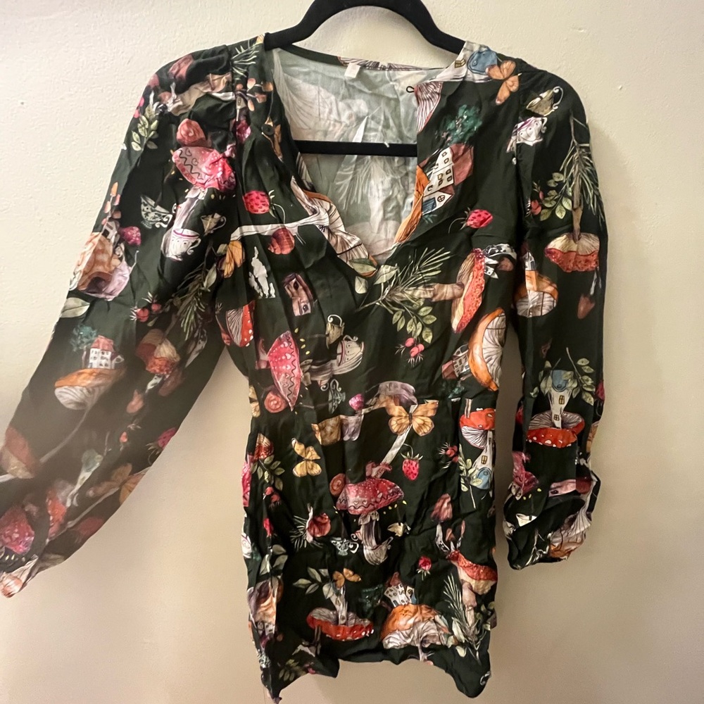 Floral Green Women's Printed Dress